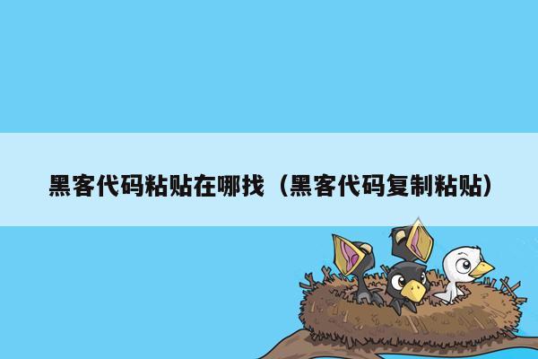 黑客代码粘贴在哪找（黑客代码复制粘贴）