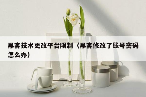 黑客技术更改平台限制（黑客修改了账号密码怎么办）