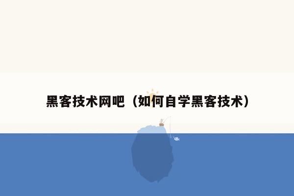 黑客技术网吧（如何自学黑客技术）