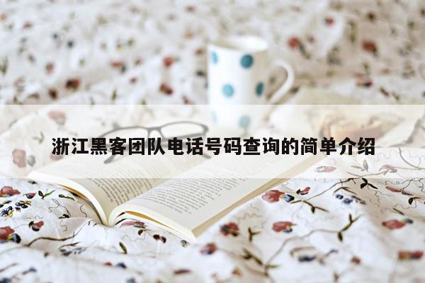 浙江黑客团队电话号码查询的简单介绍