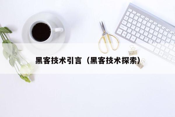 黑客技术引言（黑客技术探索）