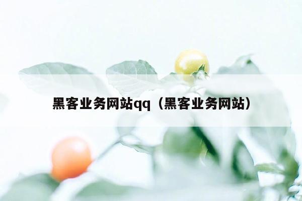 黑客业务网站qq（黑客业务网站）