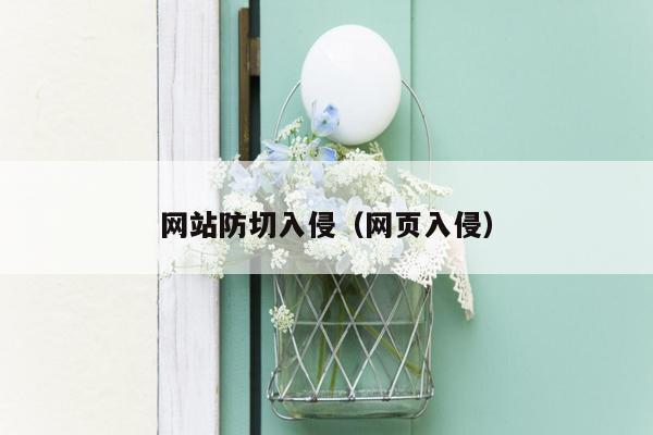 网站防切入侵（网页入侵）