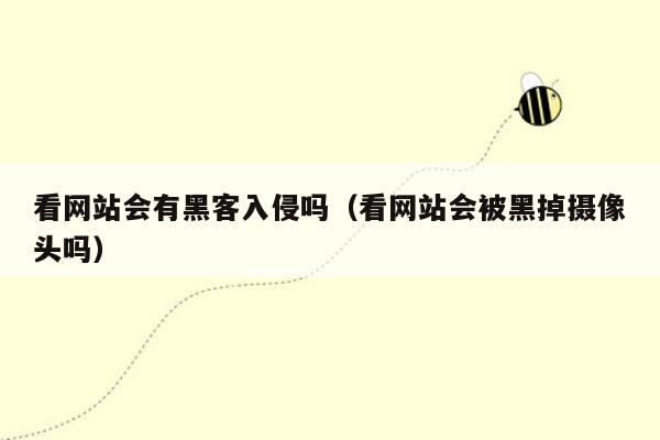看网站会有黑客入侵吗（看网站会被黑掉摄像头吗）