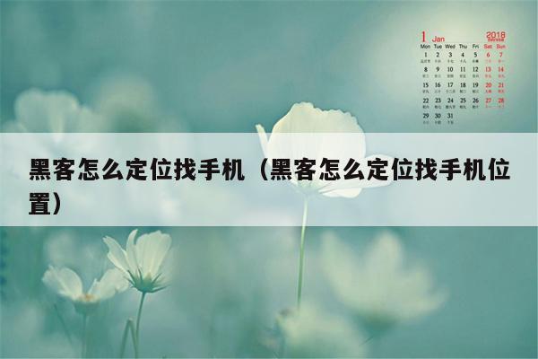 黑客怎么定位找手机（黑客怎么定位找手机位置）
