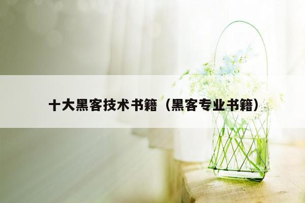 十大黑客技术书籍（黑客专业书籍）