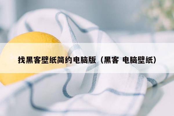 找黑客壁纸简约电脑版（黑客 电脑壁纸）