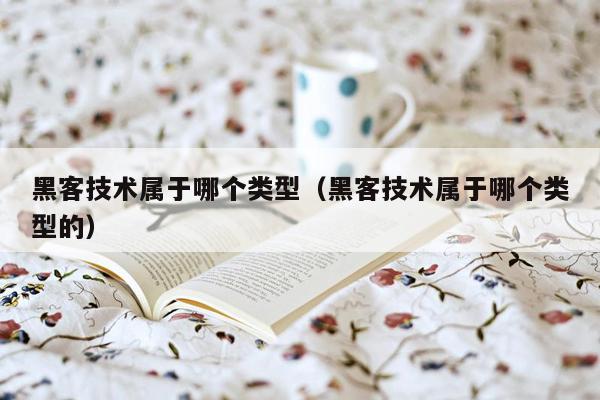 黑客技术属于哪个类型（黑客技术属于哪个类型的）