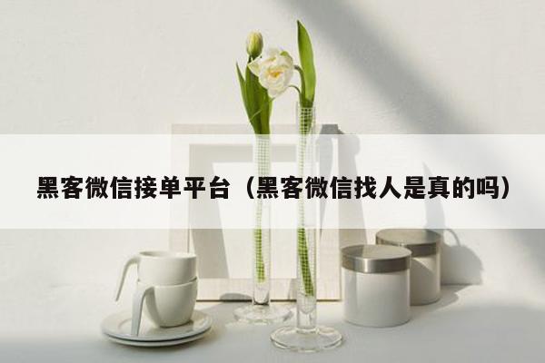 黑客微信接单平台（黑客微信找人是真的吗）