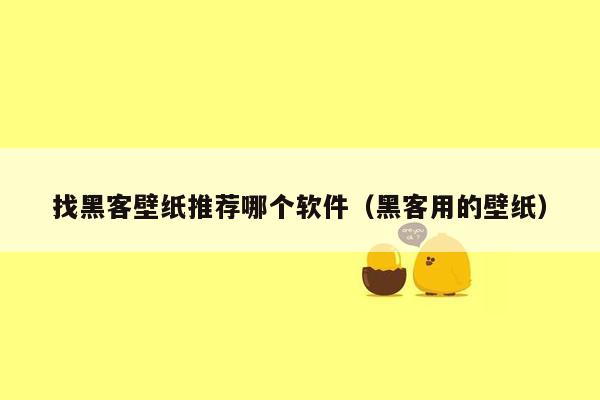 找黑客壁纸推荐哪个软件（黑客用的壁纸）