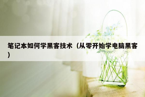 笔记本如何学黑客技术（从零开始学电脑黑客）