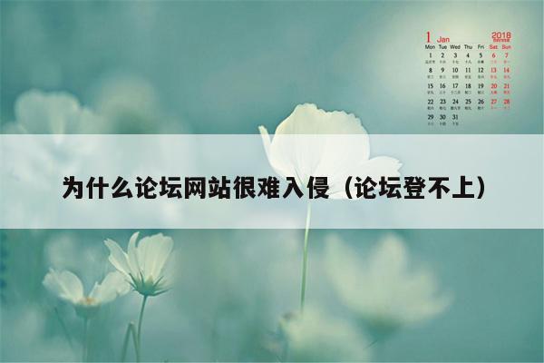 为什么论坛网站很难入侵（论坛登不上）