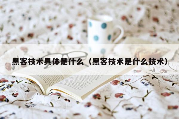 黑客技术具体是什么（黑客技术是什么技术）