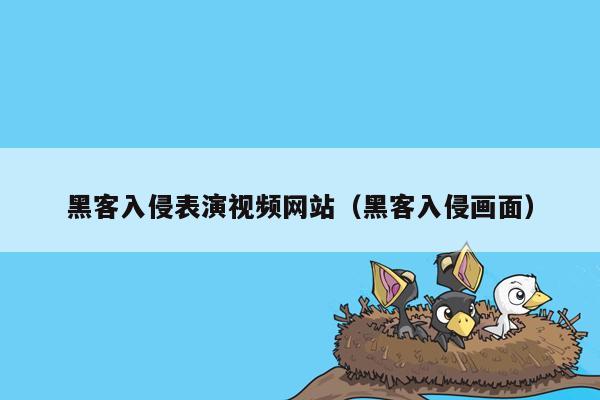 黑客入侵表演视频网站（黑客入侵画面）