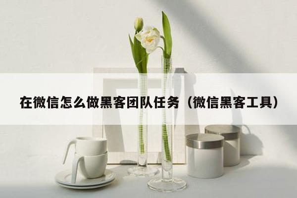在微信怎么做黑客团队任务（微信黑客工具）
