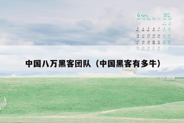 中国八万黑客团队（中国黑客有多牛）
