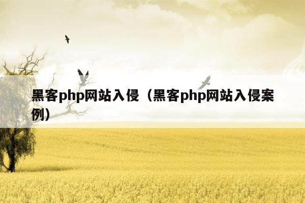 黑客php网站入侵（黑客php网站入侵案例）