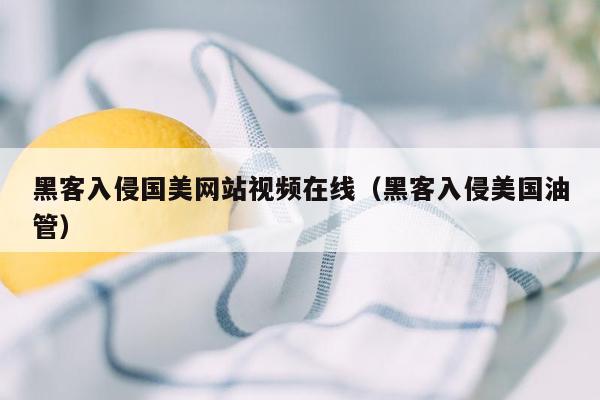 黑客入侵国美网站视频在线（黑客入侵美国油管）
