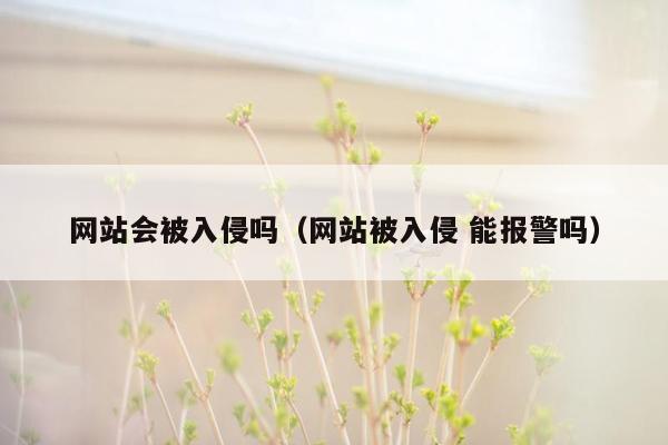 网站会被入侵吗（网站被入侵 能报警吗）