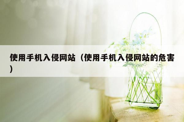 使用手机入侵网站（使用手机入侵网站的危害）