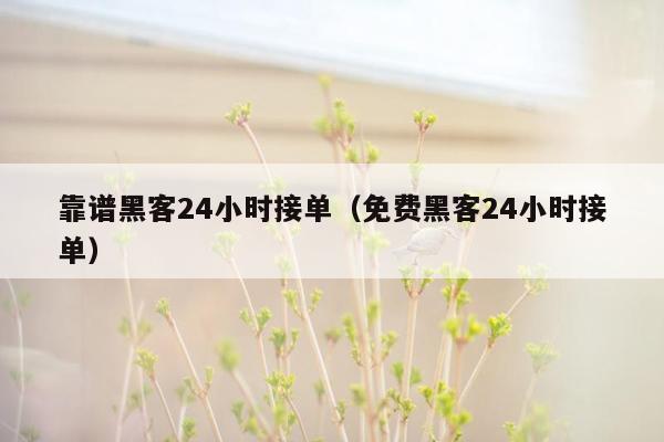 靠谱黑客24小时接单（免费黑客24小时接单）