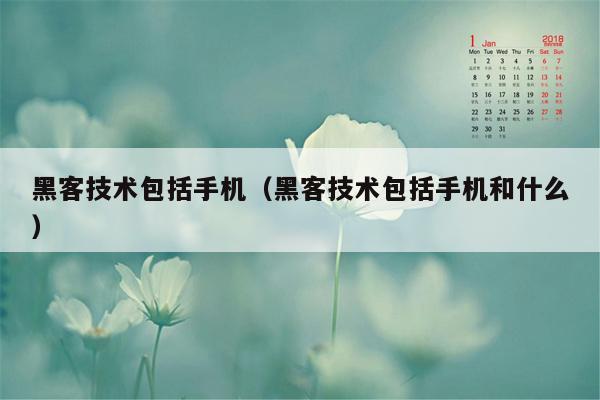 黑客技术包括手机（黑客技术包括手机和什么）