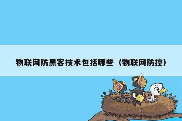 物联网防黑客技术包括哪些（物联网防控）