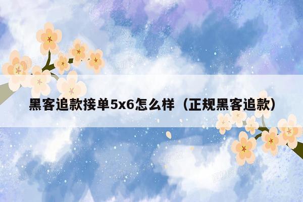 黑客追款接单5x6怎么样（正规黑客追款）